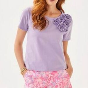 NWOT-  Lilly Pulitzer Clairmont Rosette Knit Top